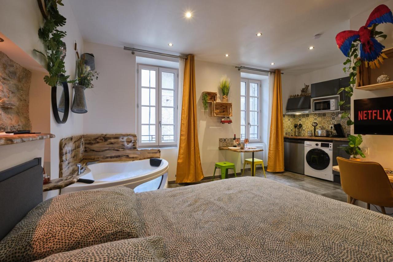 Place Carnot - Studio Tout Equipe Avec Jacuzzi Proche Toutes Commodites Carcassonne Luaran gambar