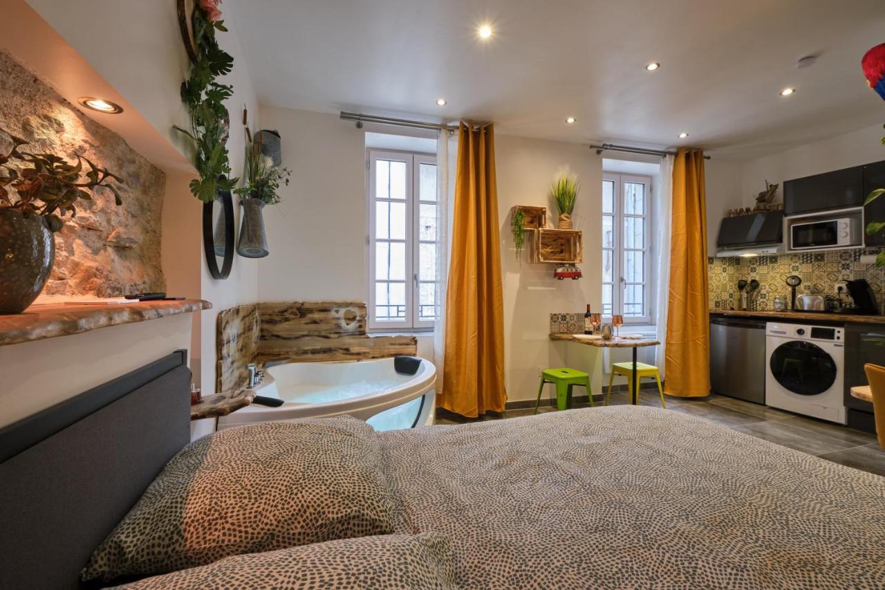 Place Carnot - Studio Tout Equipe Avec Jacuzzi Proche Toutes Commodites Carcassonne Luaran gambar