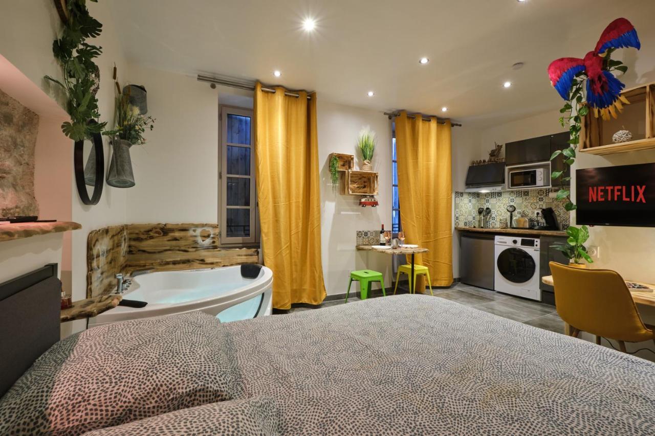 Place Carnot - Studio Tout Equipe Avec Jacuzzi Proche Toutes Commodites Carcassonne Luaran gambar